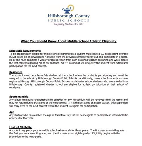 Eligibility requirements
